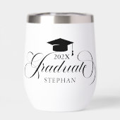 大学院エレガントブラックスクリプトタイポグラフィ (背面)