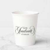 大学院エレガントブラックスクリプトタイポグラフィ 紙コップ (裏面)