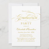 大学院エレガントホイルフェイクグラードパーティー 招待状 (正面)