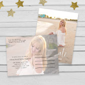 大学院エレガント写真テンプレートスタイリッシュ脚本 ポストカード