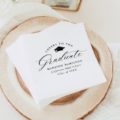 大学院エレガント向け黒字脚本応援 スタンダードカクテルナプキン