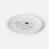 大学院エレガント向け黒字脚本応援 ペーパープレート (アングル)