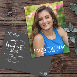 大学院エレガント書道タイポグラフィ写真 ポストカード