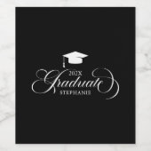 大学院エレガント白書タイポグラフィ ワインラベル (シングルラベル)