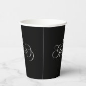大学院エレガント白黒台本タイポグラフィ 紙コップ (右)