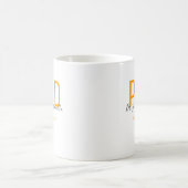 大学院オレンジブラック日付学位PhD コーヒーマグカップ (中央)