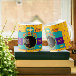 大学院カスタム写真カラフルレトロヴィンテージ コーヒーマグカップ