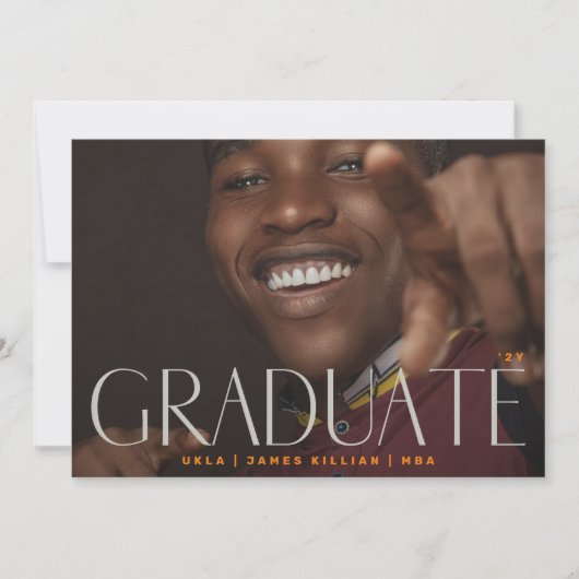 大学院カスタム大学モダン写真発表 案内状 (正面)