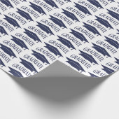 大学院キャップブルー ラッピングペーパー (角)