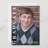 大学院クラシック写真シンプル賞クリムゾンレッド 招待状 (正面)