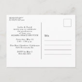 大学院クラシック葉書の招待状 インビテーションポストカード (裏面)