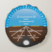大学院クール飛行機船長とパイロット操縦室 ラウンドクッション (裏面)
