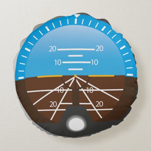 大学院クール飛行機船長とパイロット操縦室 ラウンドクッション (裏面)