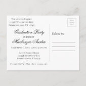 大学院コラージュ |シルバースクリプトトレンディー3写真 インビテーションポストカード (裏面)