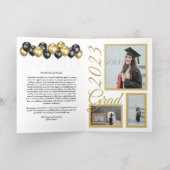 大学院サンキューカード 箔グリーティングカード (内側レイダウン)