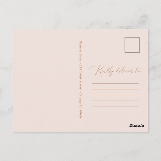 大学院シックグラード発表バラ金ゴールドグリッター ポストカード (裏面)