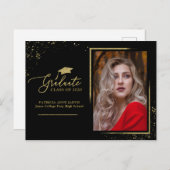 大学院シックグラード発表金ゴールドグリッター ポストカード (正面/裏面)