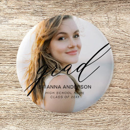 大学院シンプルモダンスクリプトのミニマル写真 缶バッジ