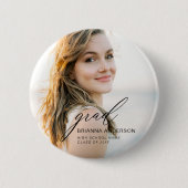 大学院シンプルモダンスクリプトのミニマル写真 缶バッジ (正面)