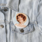 大学院シンプルモダン脚本の卒業写真 缶バッジ (インサイチュ)