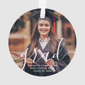 大学院シンプルモダン脚本クラシック写真 オーナメント (裏面)