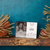 大学院シンプル写真書道モダン記念 フォトプラーク (側面)