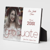 大学院シンプル写真書道モダン記念 フォトプラーク (側面)