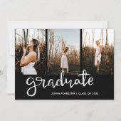 大学院スクリプエレガントト(黒) |写真 招待状 (正面)