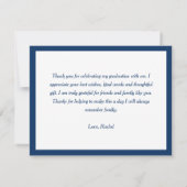 大学院スクリプトブルーありがとう ノートカード (裏面)