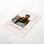 大学院スクリプト写真フォイル発表 箔招待状 (回転した状態)