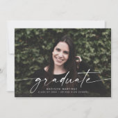 大学院スクリプト写真卒業のお知らせ 招待状 (正面)