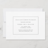 大学院スクリプト写真卒業のお知らせ 招待状 (裏面)