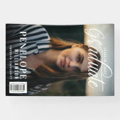 大学院スクリプト写真雑誌の卒業 横断幕 (横)