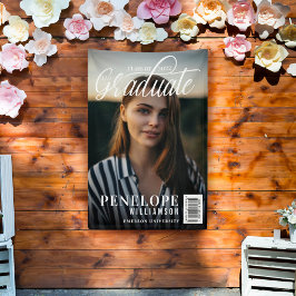 大学院スクリプト写真雑誌の卒業 横断幕