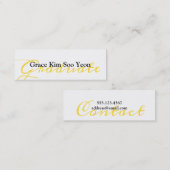 大学院スクリプト卒業発表名刺 コーリングカード (正面/裏面)