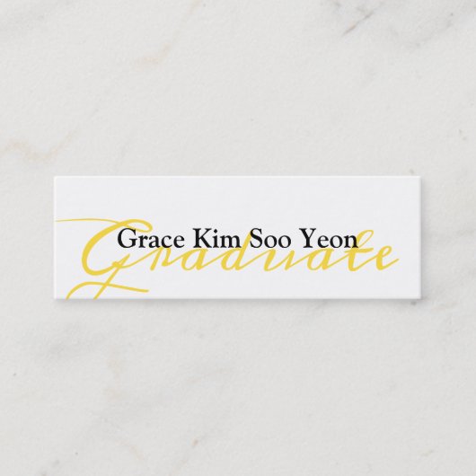 大学院スクリプト卒業発表名刺 コーリングカード (正面)