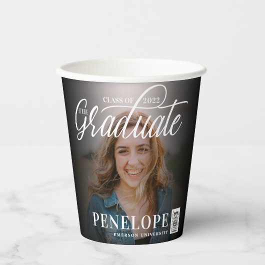 大学院スクリプト2写真雑誌の卒業 紙コップ (正面)