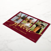 大学院スクリプト3写真ブルゴーニュ卒業 箔招待状 (回転した状態)