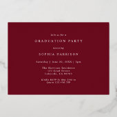 大学院スクリプト3写真ブルゴーニュ卒業 箔招待状 (裏面)