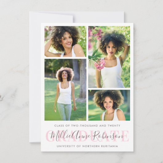 大学院スクリプト4写真卒業のお知らせ 案内状 (正面)