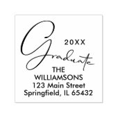 大学院スタイリッシュスクリプト差出人住所 セルフインキングスタンプ (デザイン)