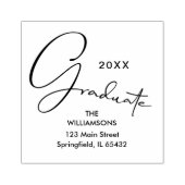 大学院スタイリッシュスクリプト差出人住所 ラバースタンプ (インプリント)