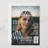 大学院スタイリッシュ雑誌表紙フォトグラードパーティー 招待状 (正面)