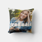 大学院タイポグラフィパーソナライズされた写真 クッション (正面)