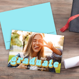 大学院タイポグラフィ写真シンプルおもしろいレトロ 招待状