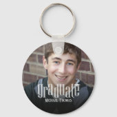 大学院タイポグラフィ卒業写真シンプル キーホルダー (正面)