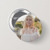 大学院タイポグラフィ卒業写真シンプル 缶バッジ (正面&裏面)