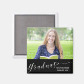 大学院タイポグラフィ卒業写真冷蔵庫用マグネット マグネット (正面/裏面)