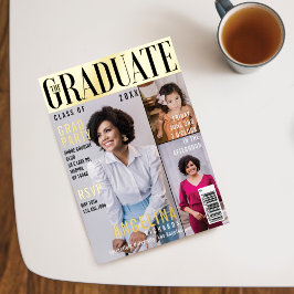 大学院トレンディー誌カバー3 Photo Grad 箔招待状