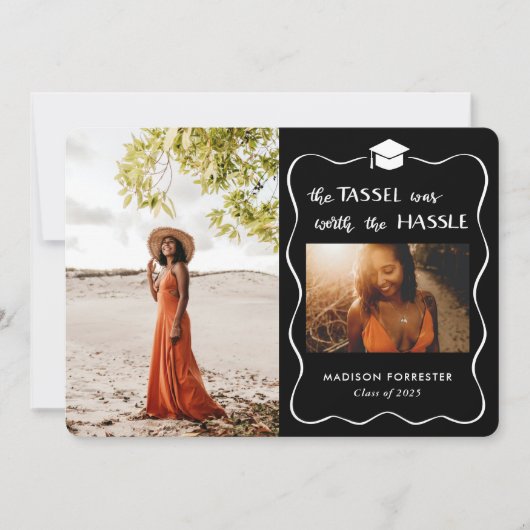 大学院ハットスクリプトタッセルは面倒な価値があった 招待状 (正面)